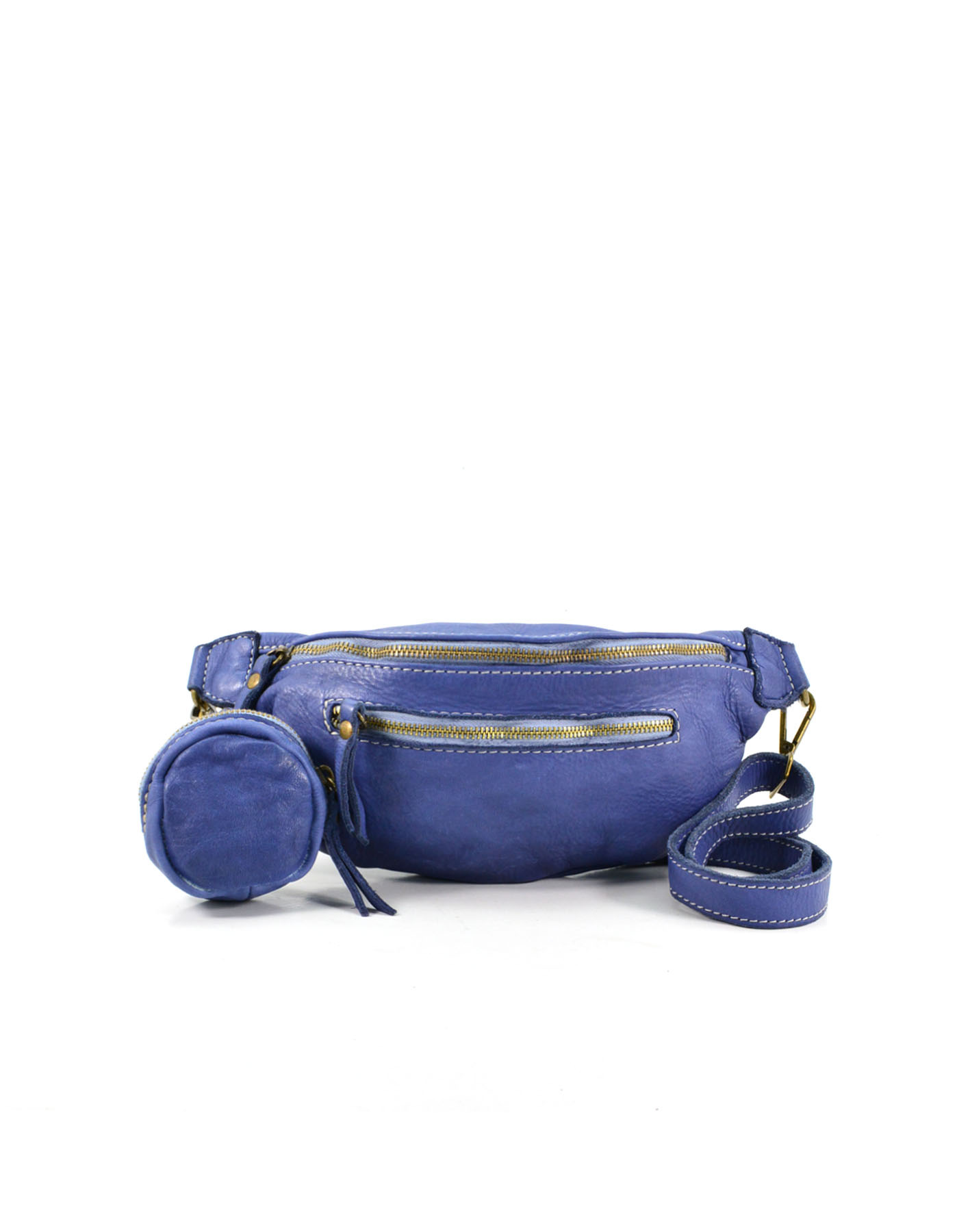 Navy Blue Velvet Bumbag 